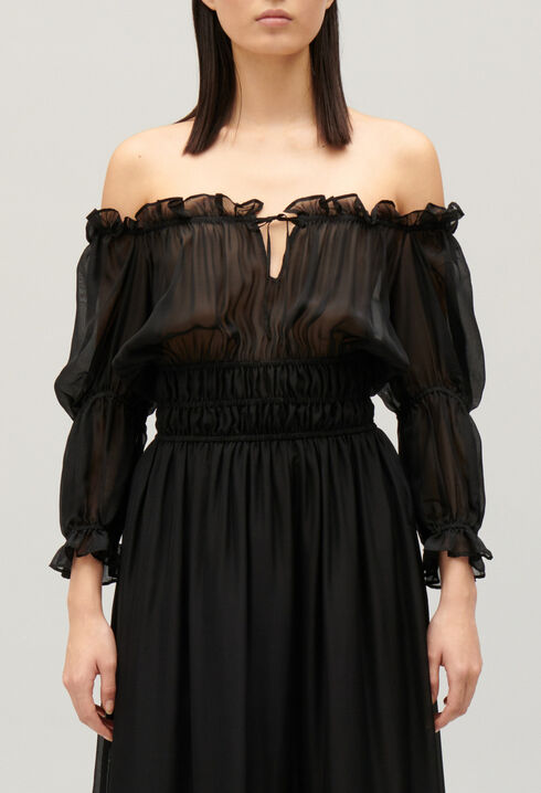 Langes Kleid Schwarz