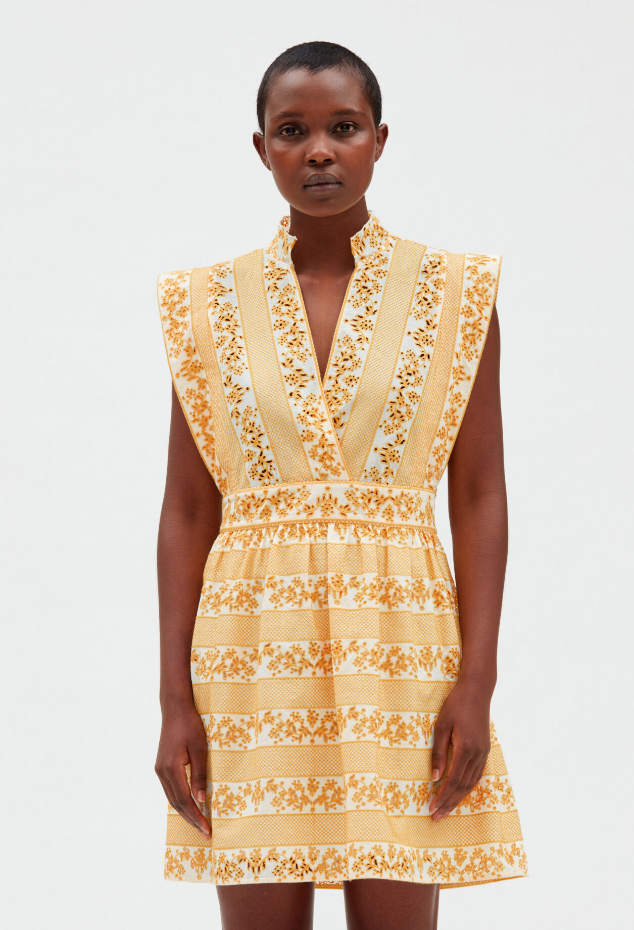 Robe courte en coton brode pour femme Claudie Pierlot