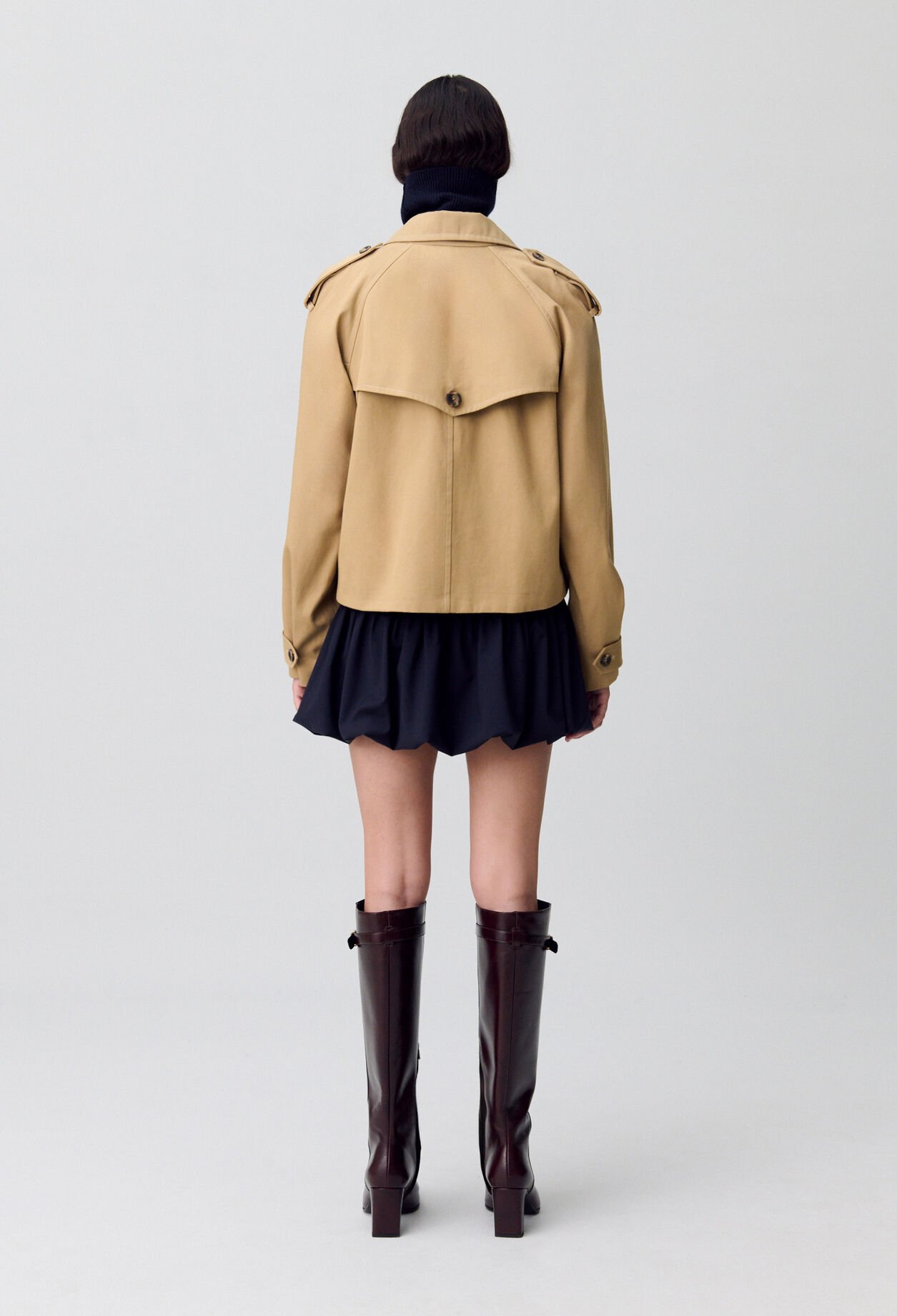 Short trench jacket