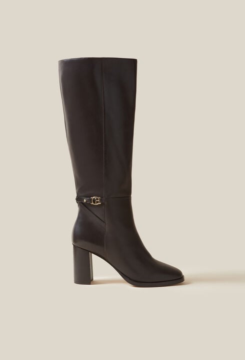 Bottes cuir verni logo CP