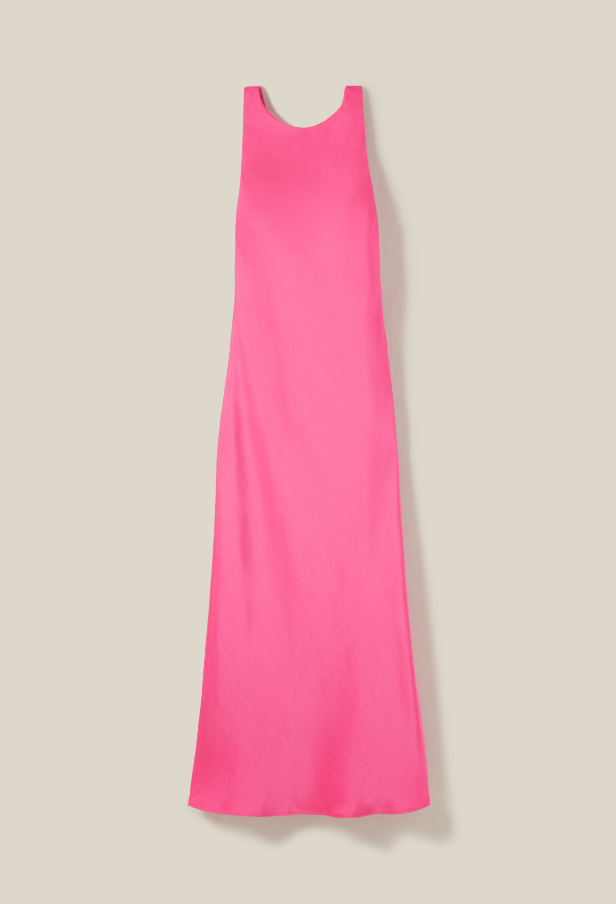 Robe longue satinée