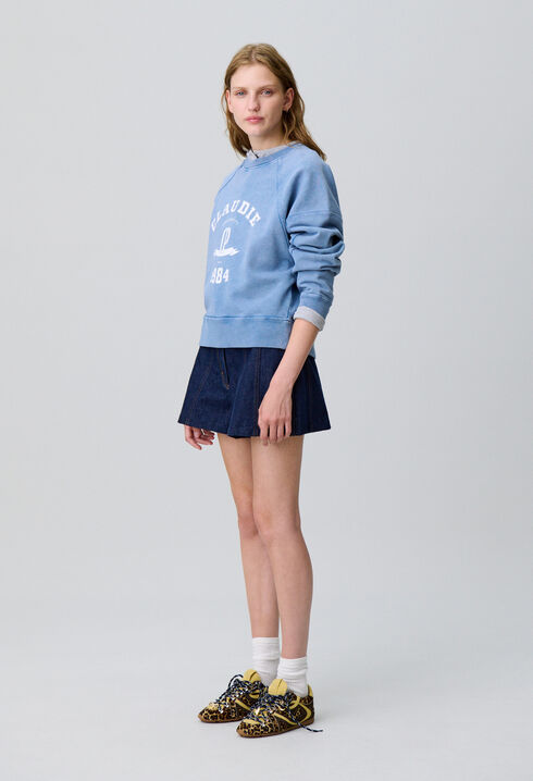 Sweatshirt verwaschener Baumwolle
