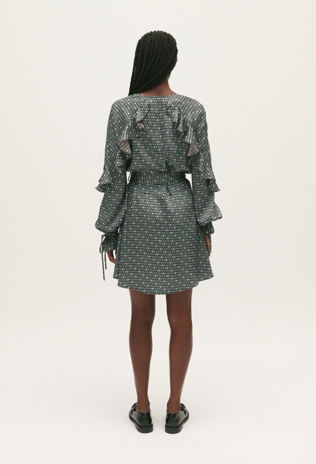 Robe fluide évasée imprimée