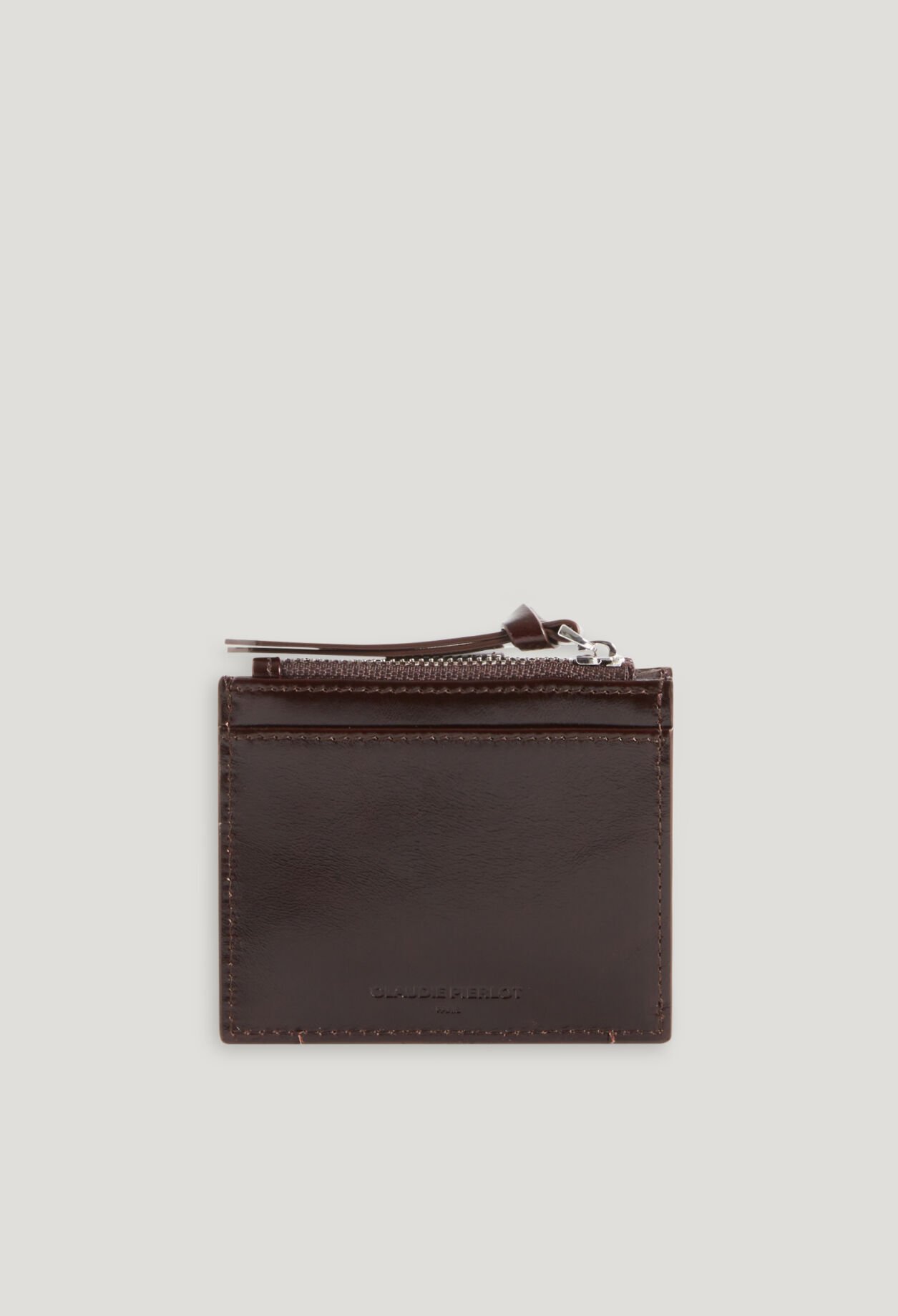 Brown leather card holder