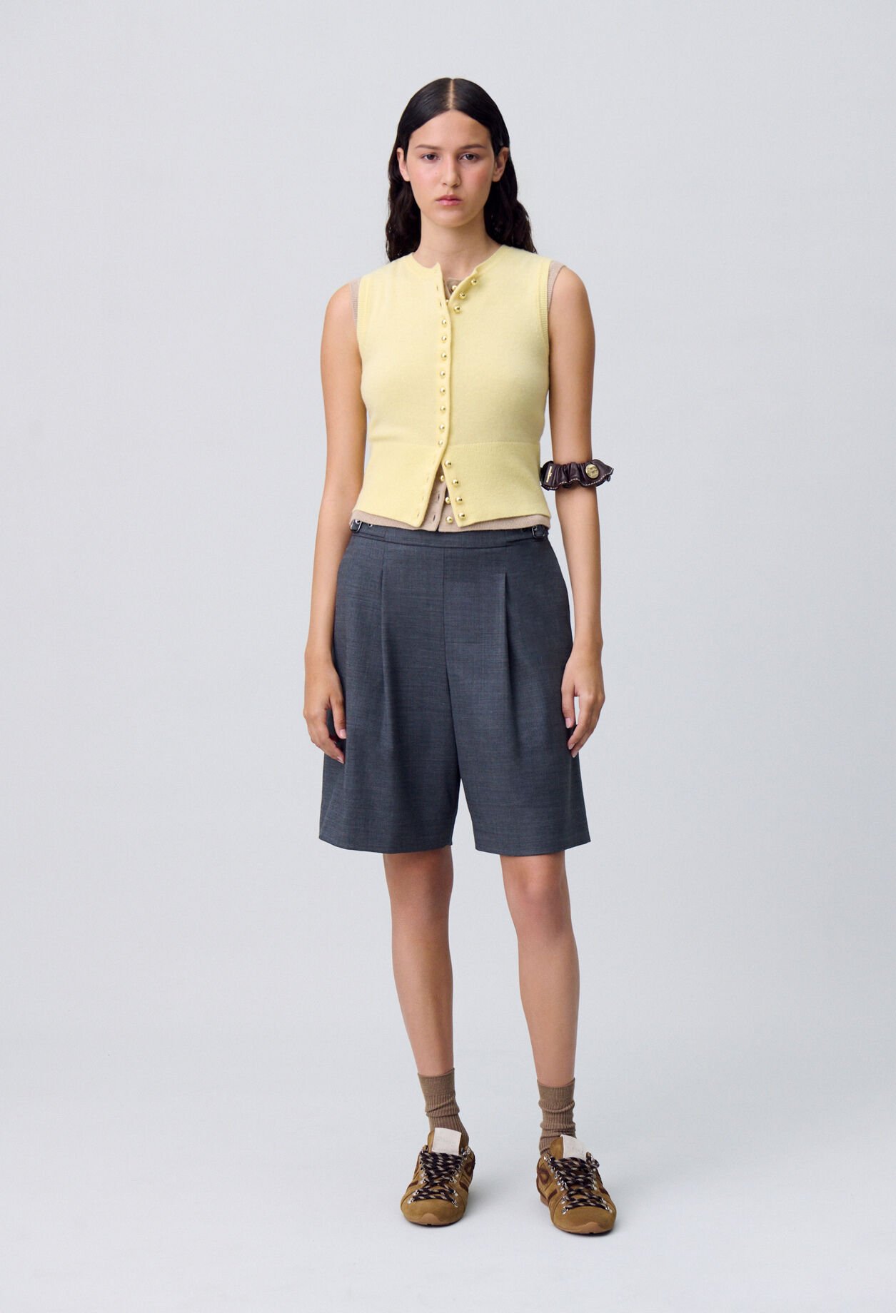 Pleated Bermuda Shorts