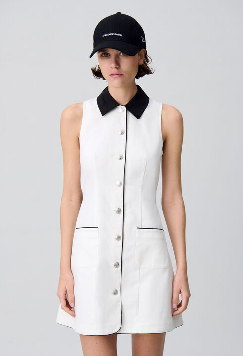 Robe courte sans manches