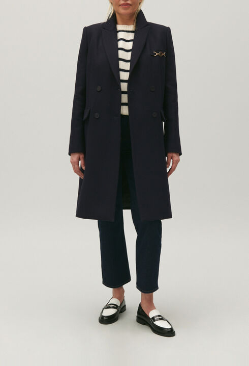 Straight fit coat