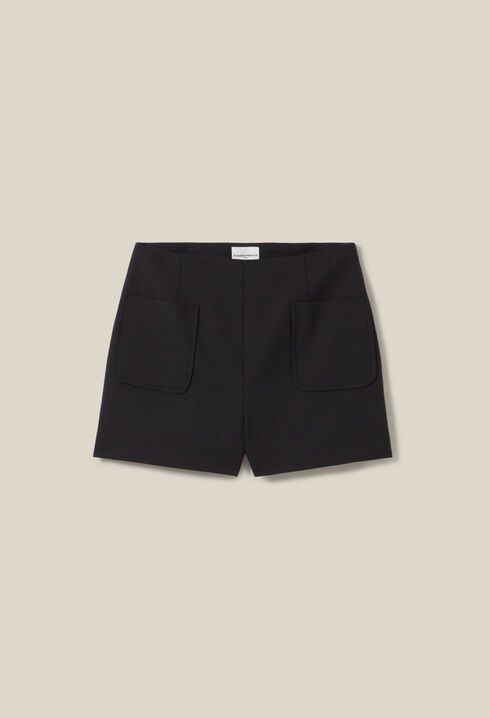 Black high-waisted shorts