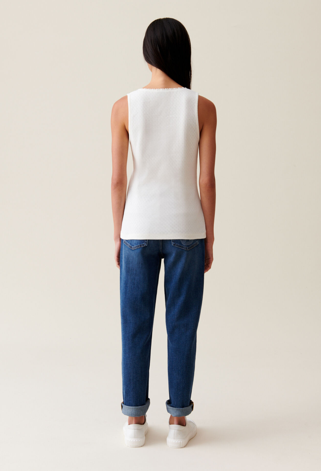 Ecru Lace Tank Top