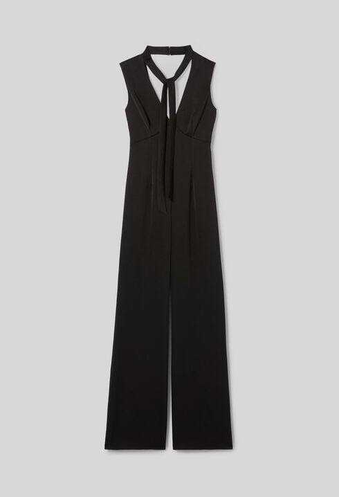 Fließender Satin-Jumpsuit