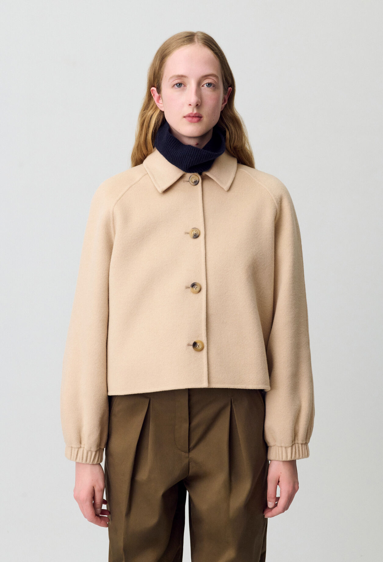 Veste courte col chemise