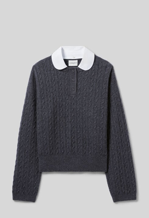 Pullover mit Bubikragen