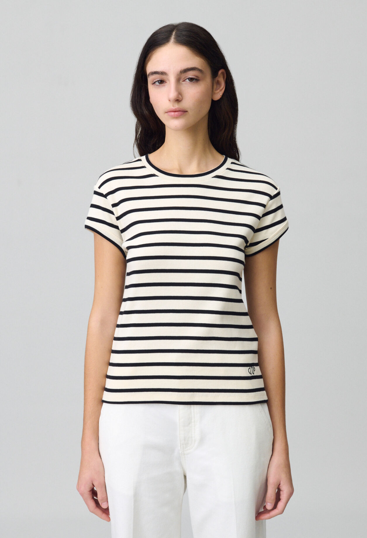 Gestreiftes Kurzarm-T-Shirt