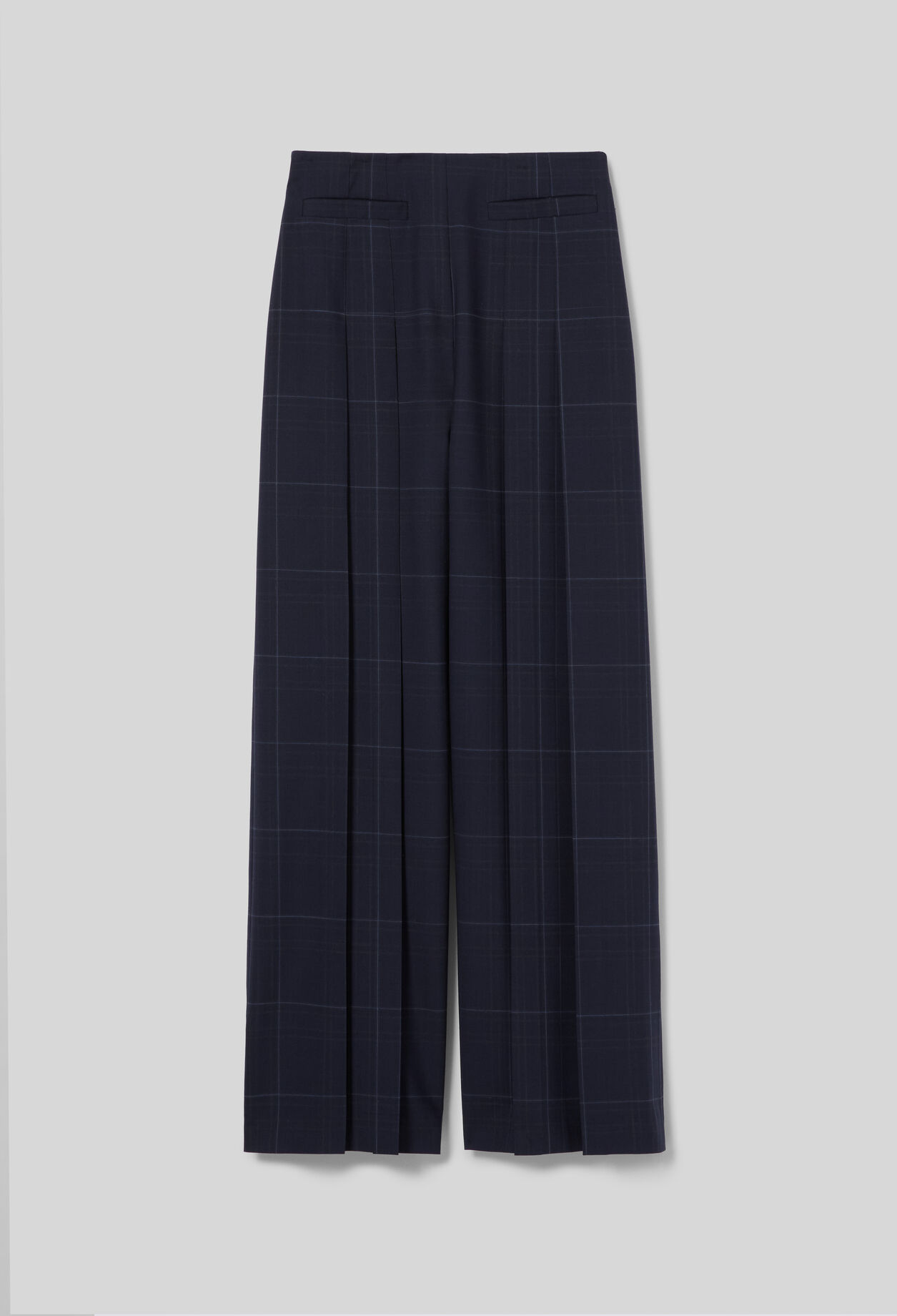Karierte Hose mit weitem Bein