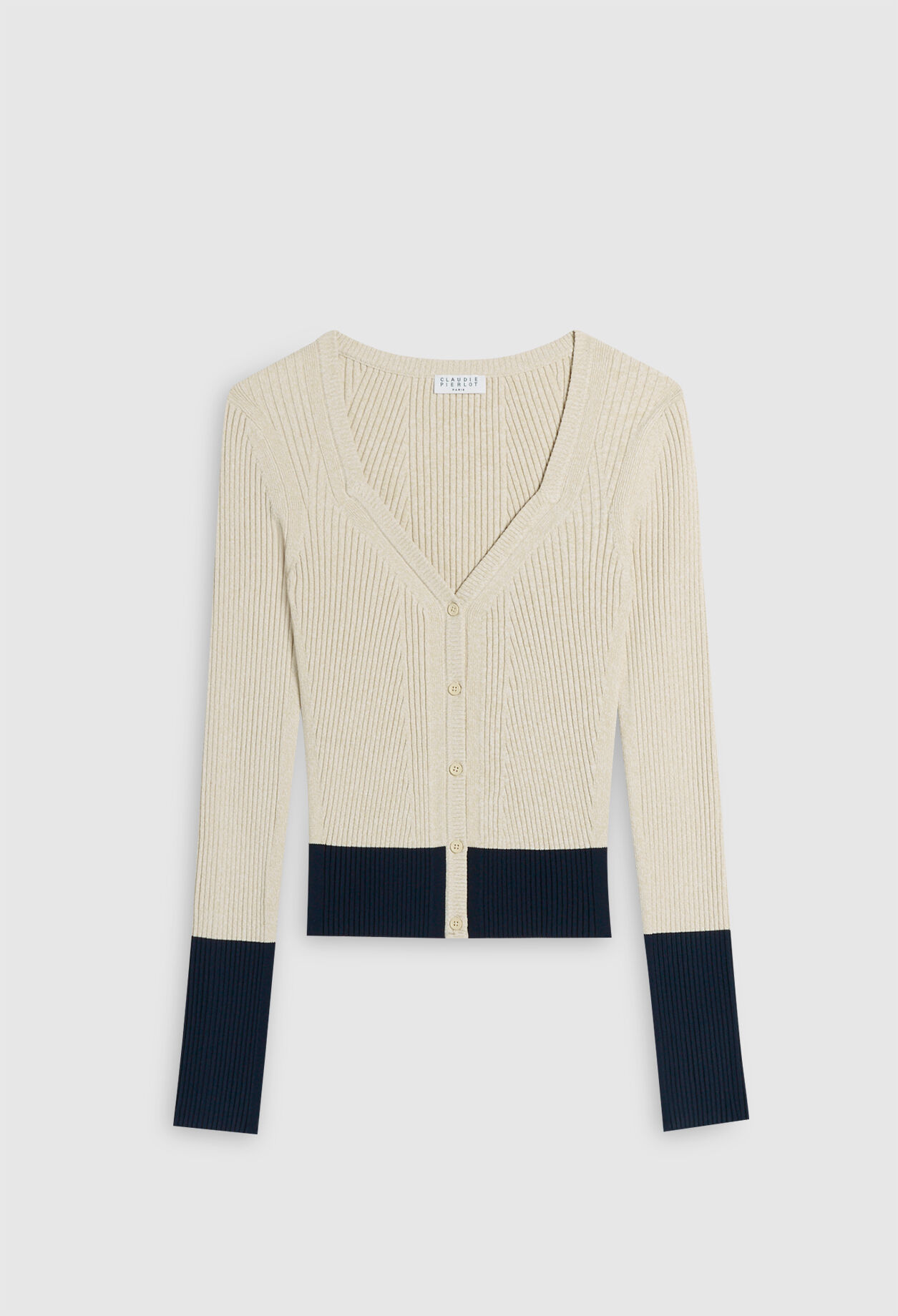 Dual-tone cardigan