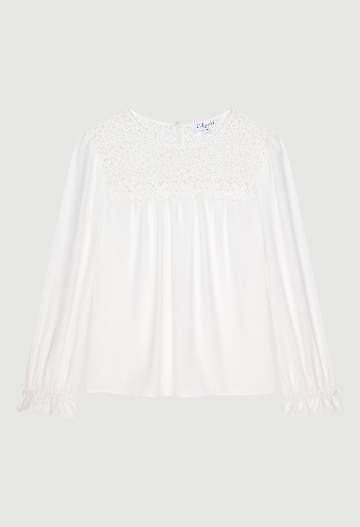 Bluse mit Gipürendetails