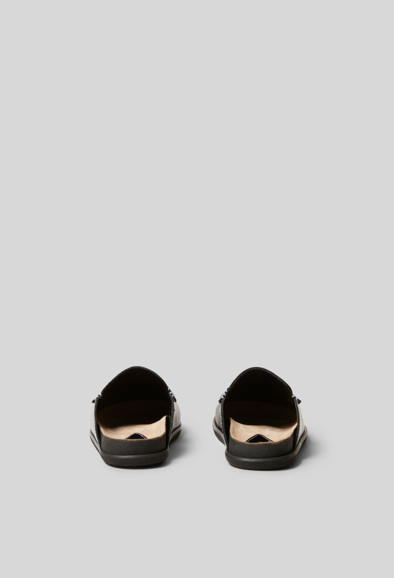 Smooth leather mules