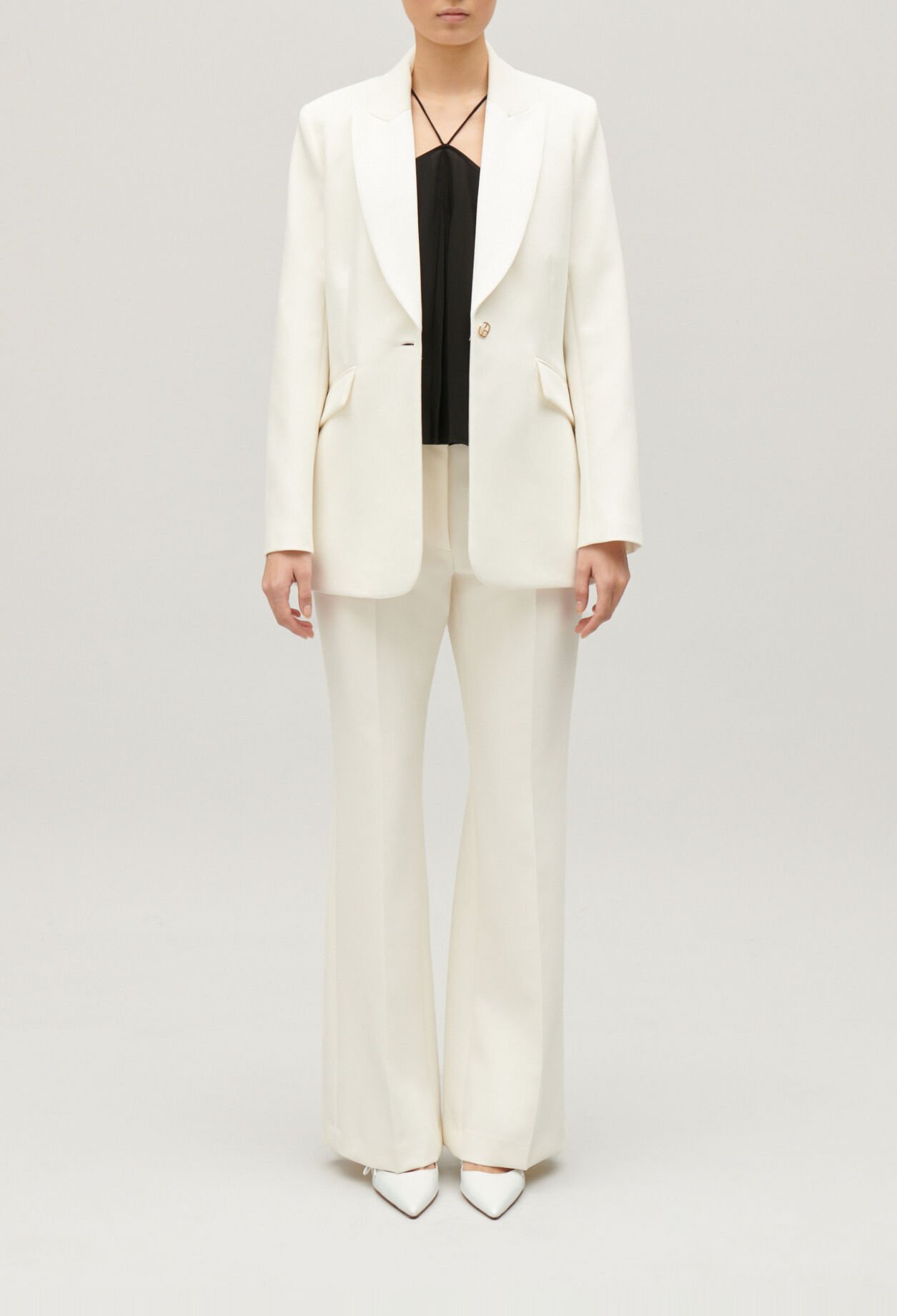 Veste tailleur bimatières