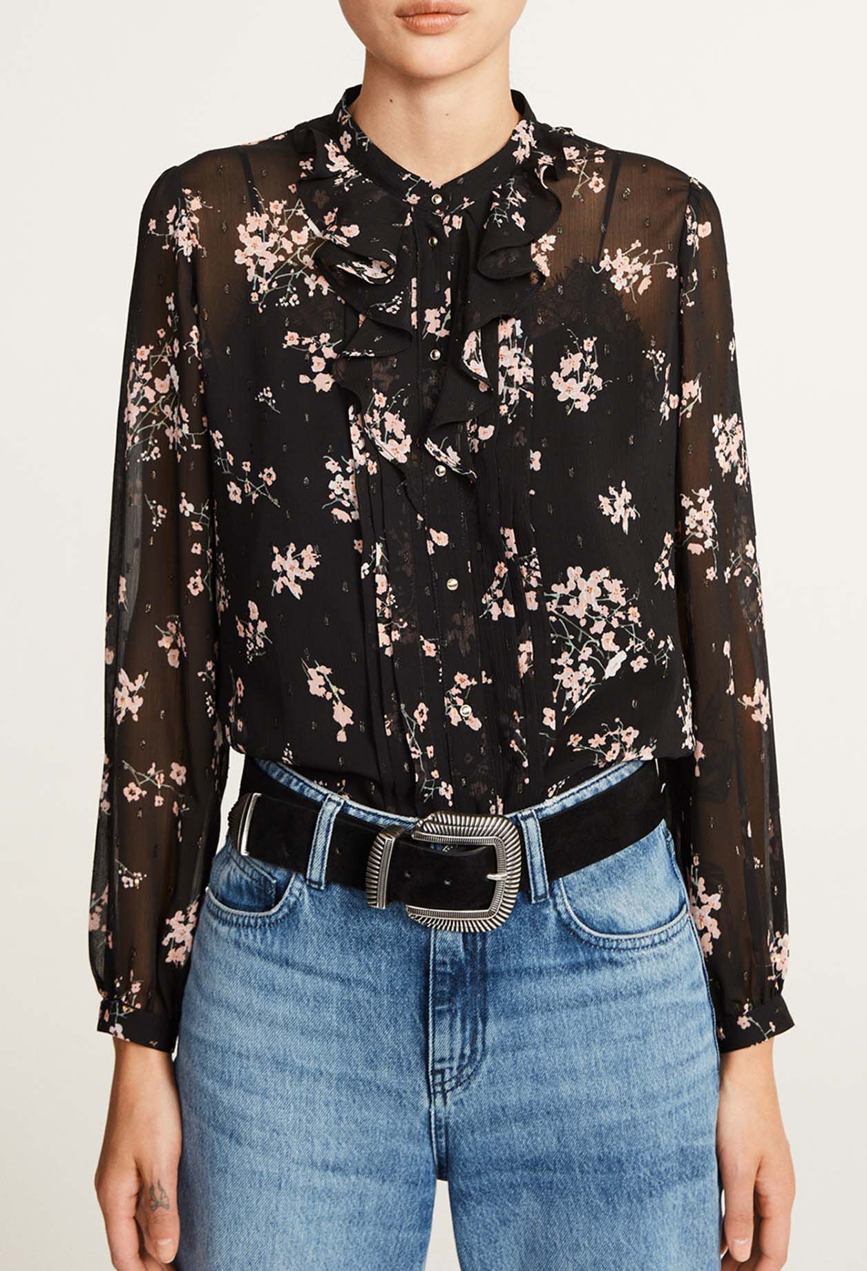 Bluse mit Blumen