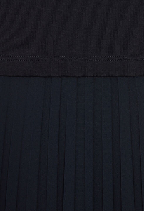 Langes Kleid Teli aus Materialmix