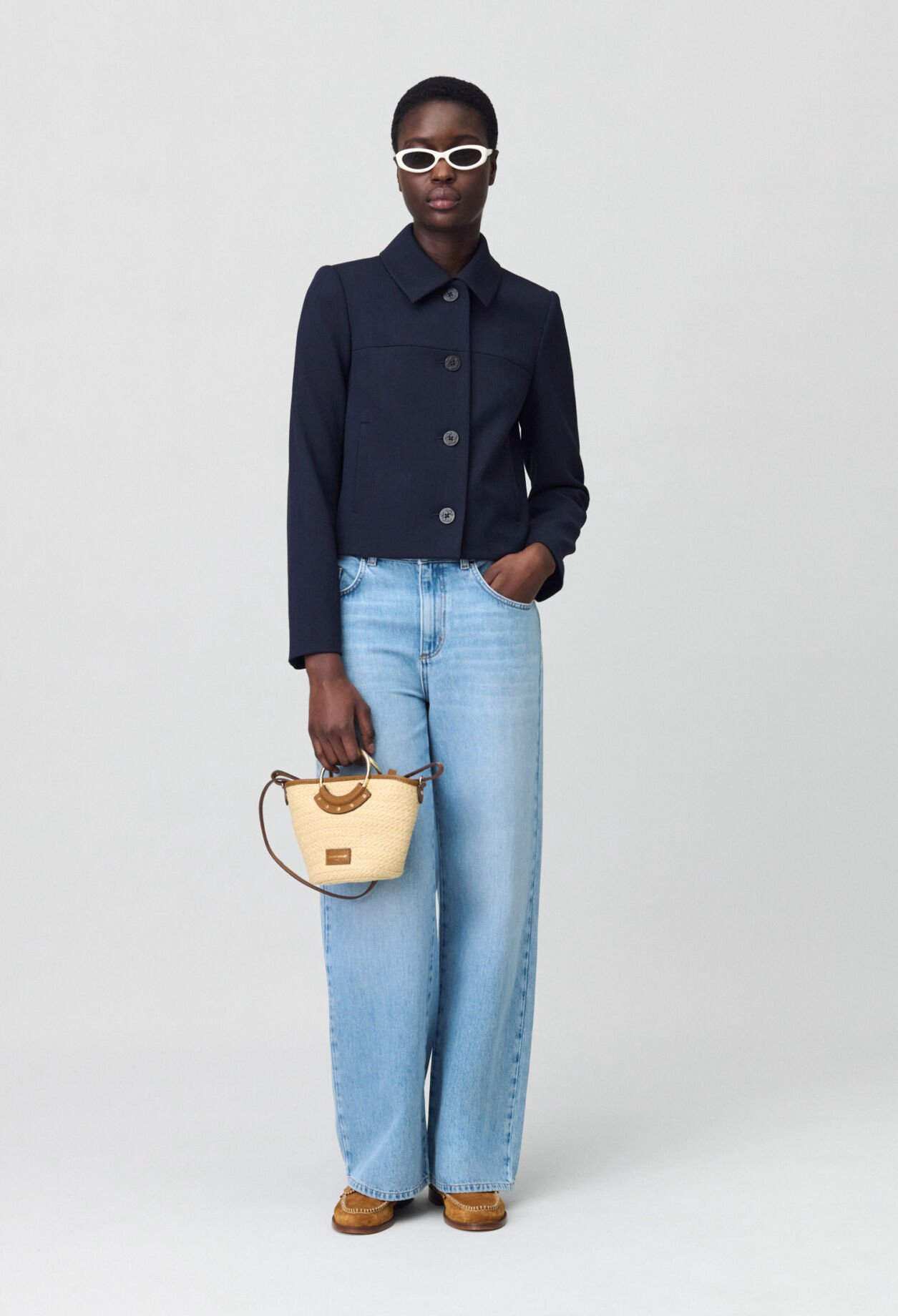 Kastenjacke Marineblau