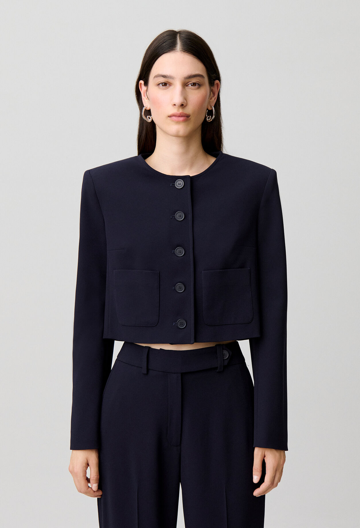 Round neck jacket