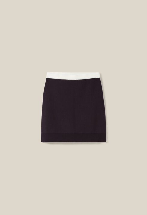 Wool Skirt with Elastic Waist