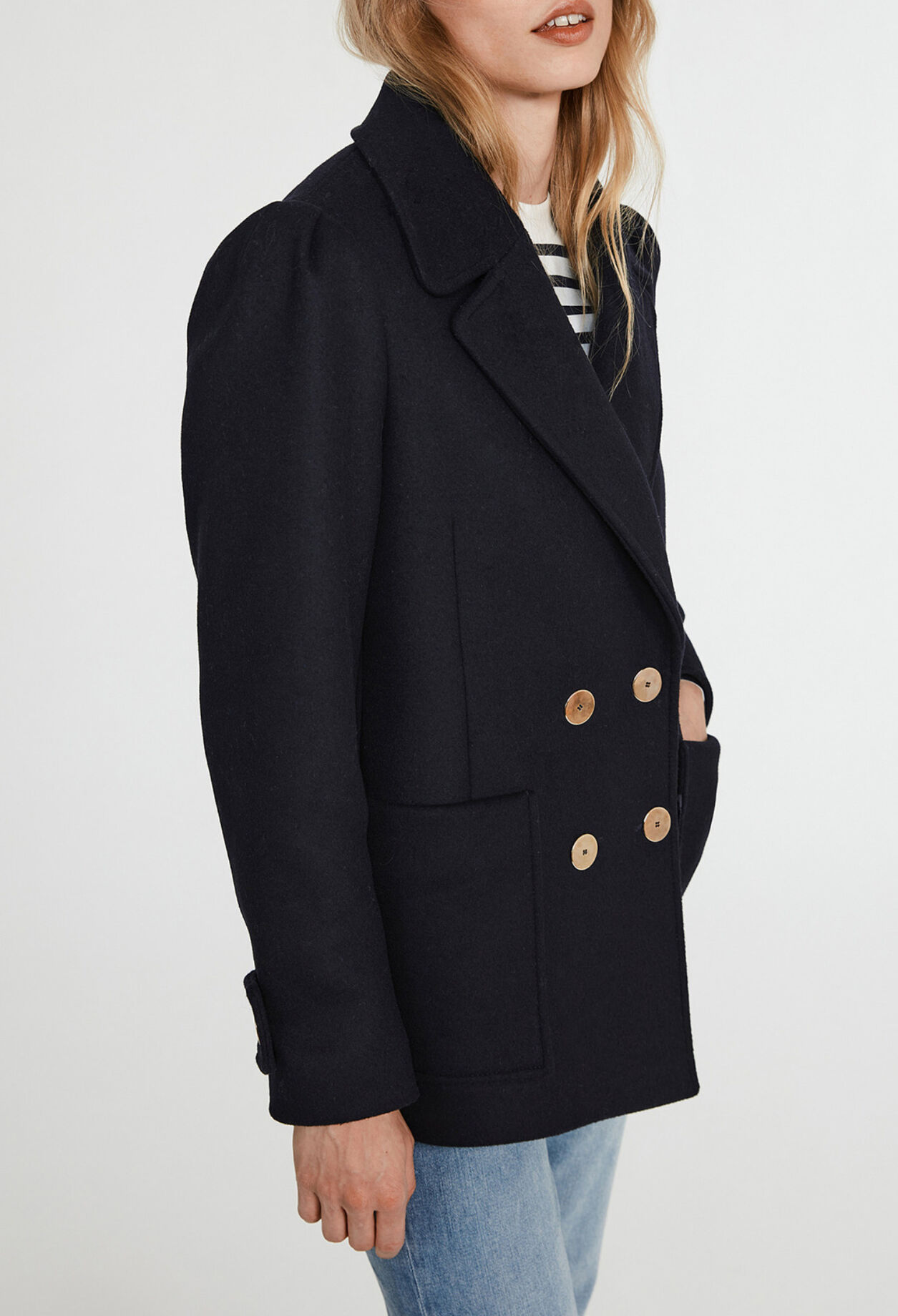 Zweireihiger Wollblazer