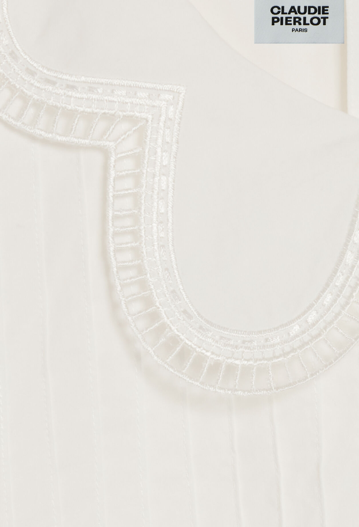 Ecru lace collar top