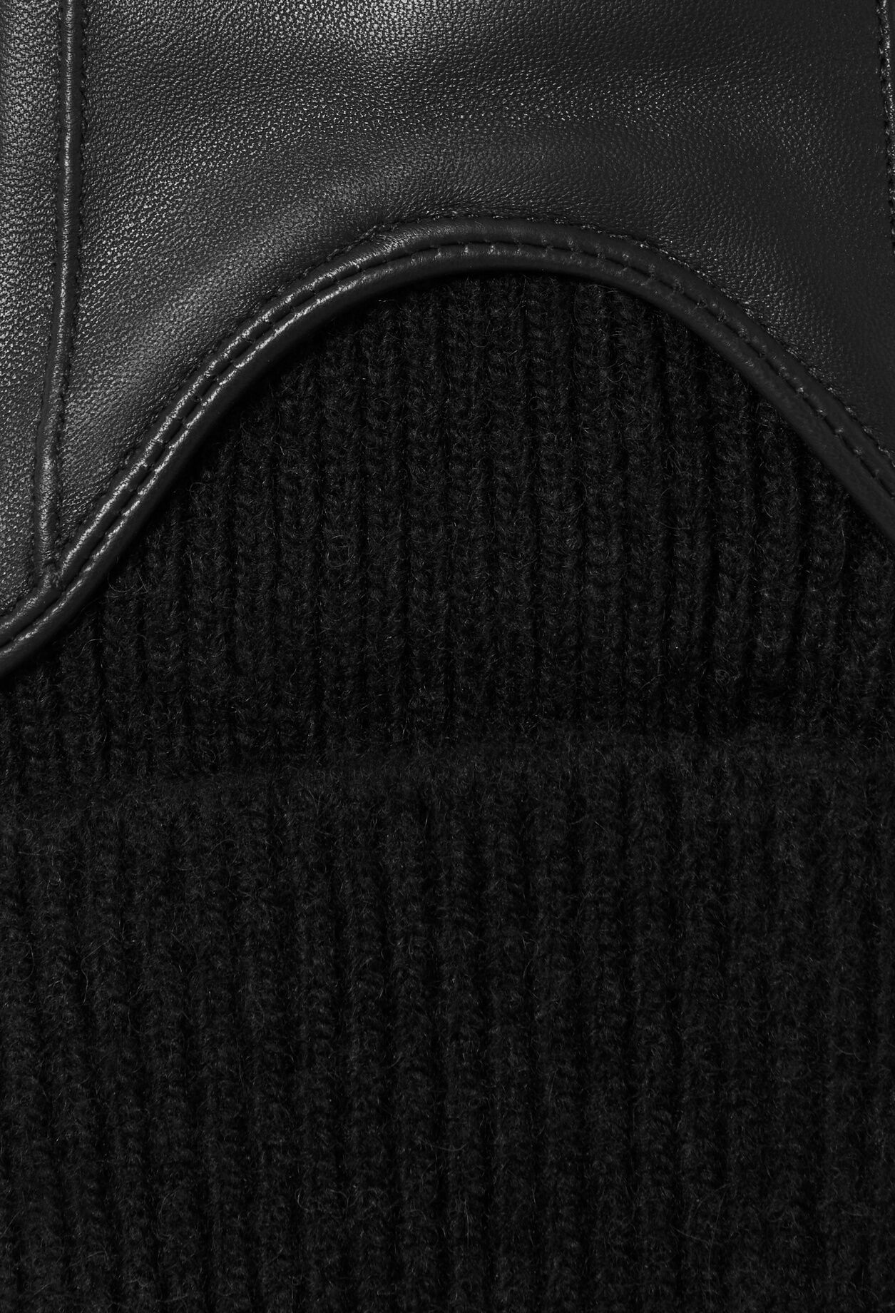 Gants cuir et maille