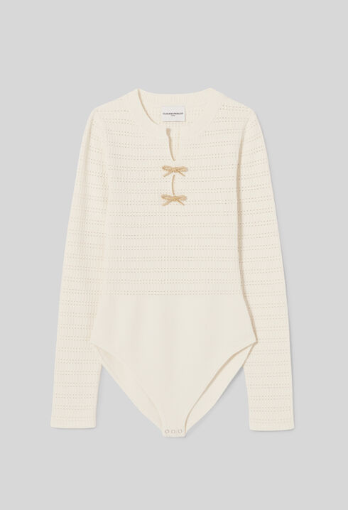 Knot Detail Knit Bodysuit