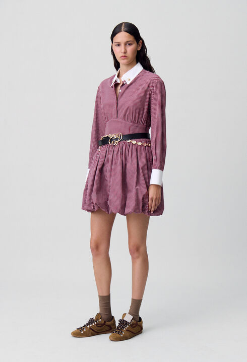 Kurzes Kleid mit Karomuster