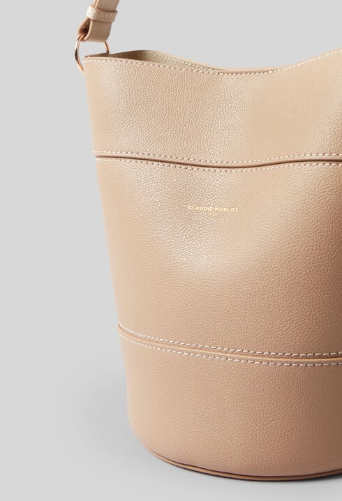 Sac seau Solveig cuir grainé