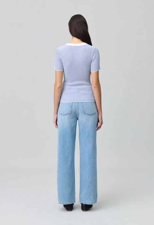 Top marinière maille fine