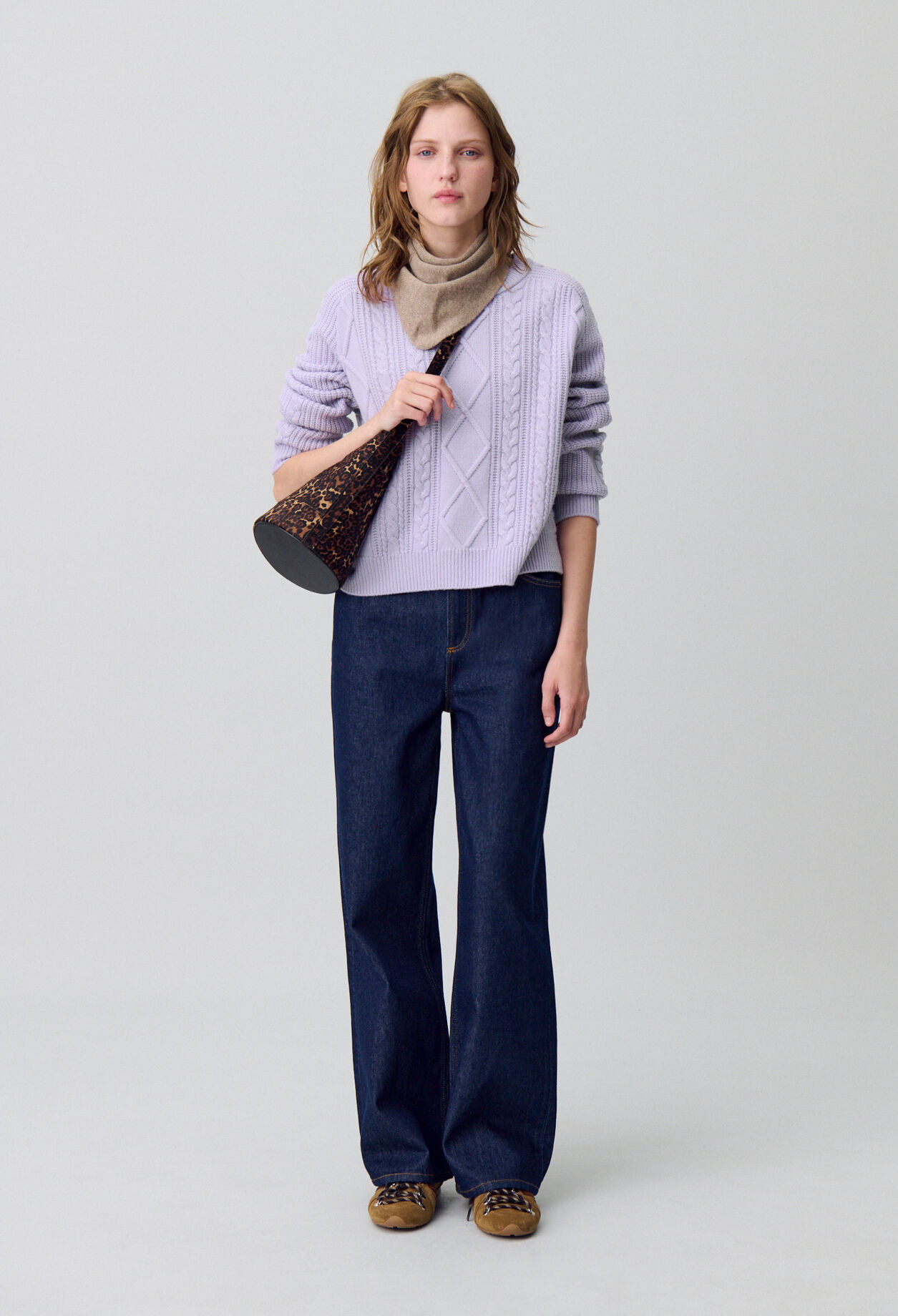Oversized jacquard jumper