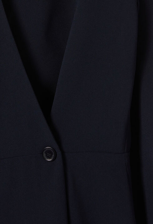 Robe longue fluide croisée marine