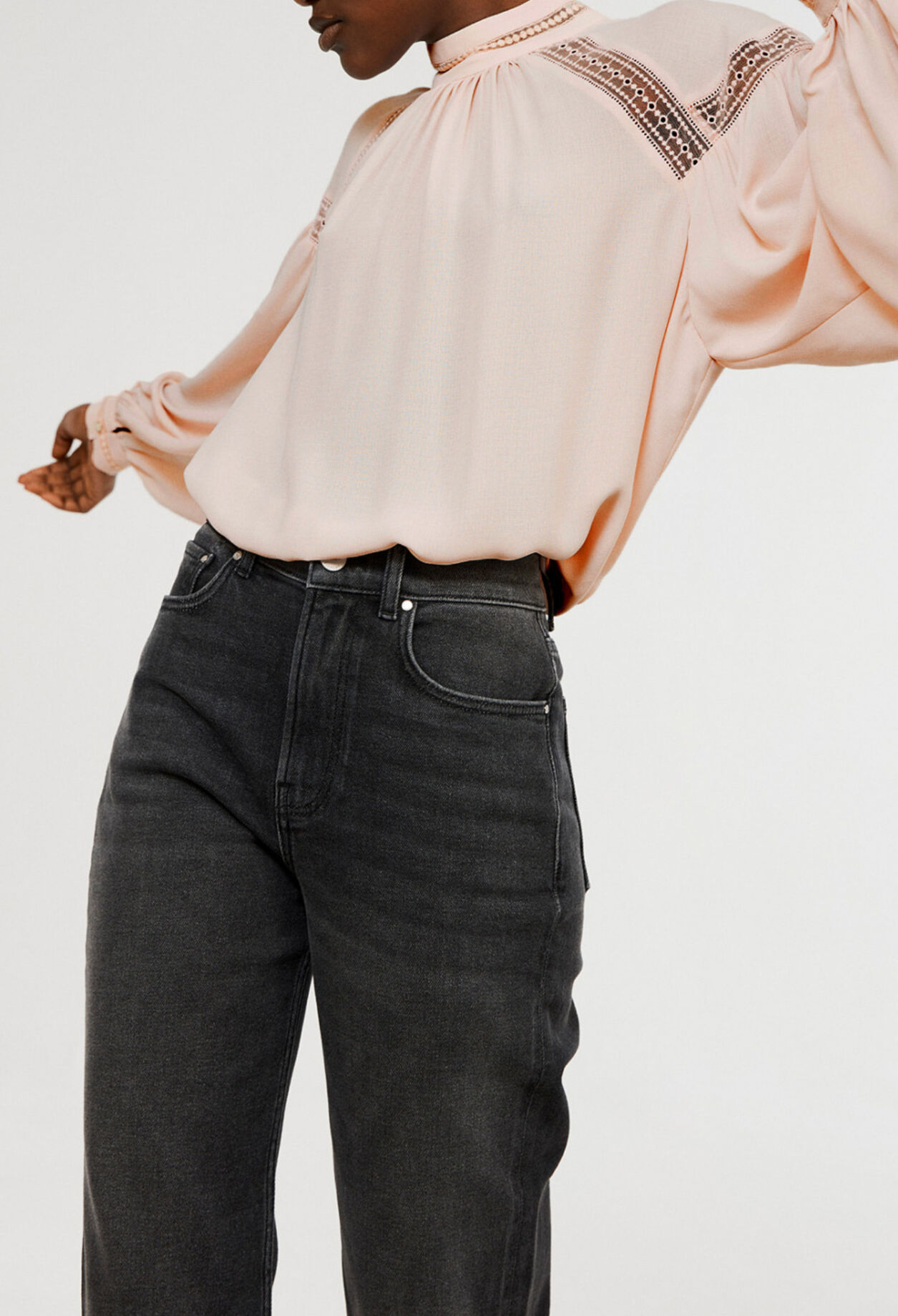 Bluse mit Spitze