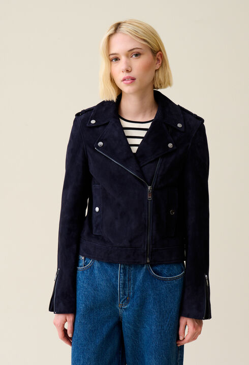 Veste perfecto cuir suède