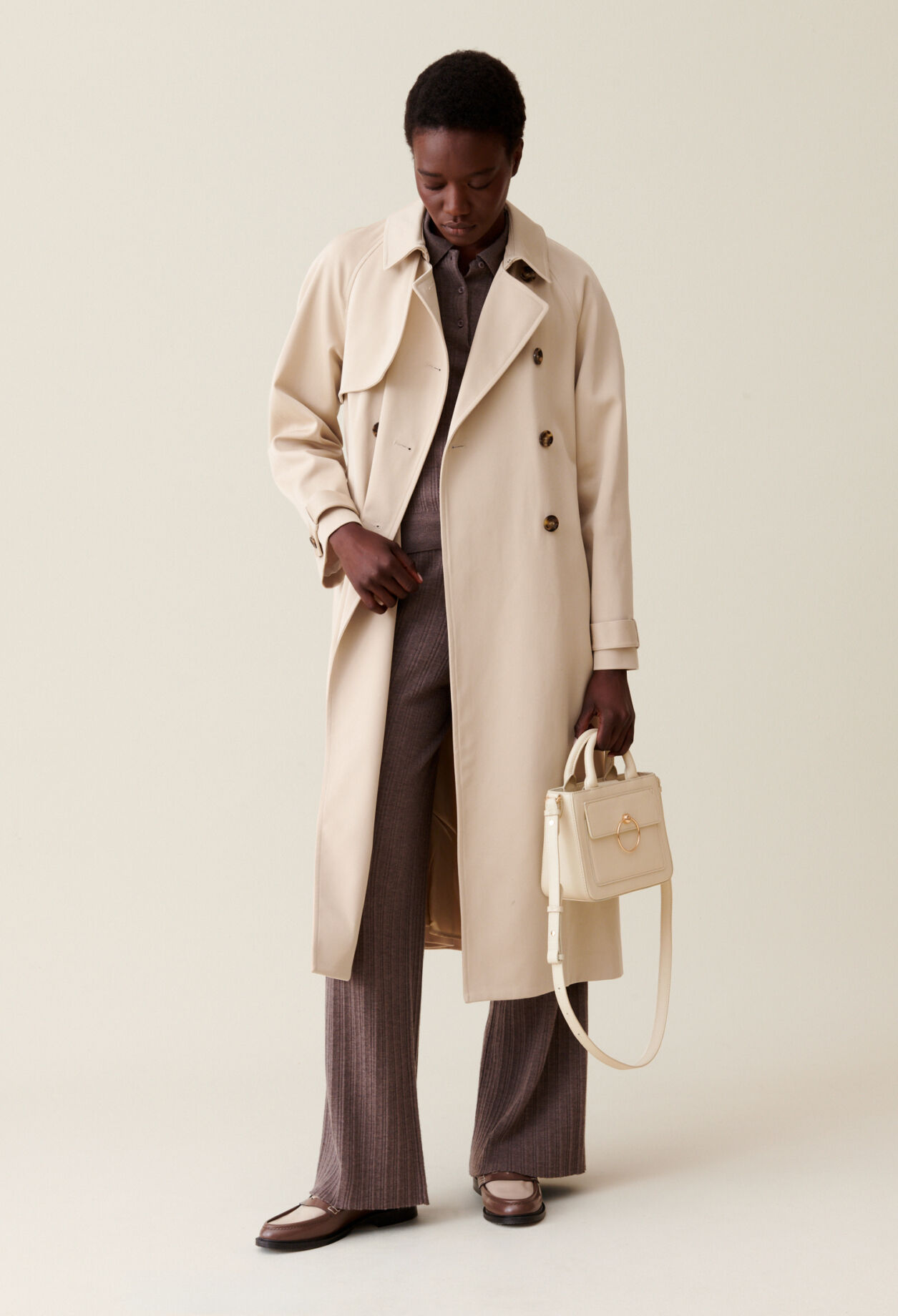 Trench bi matière femme shop