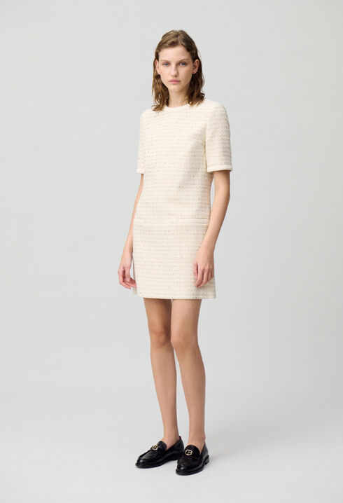 Robe courte tweed