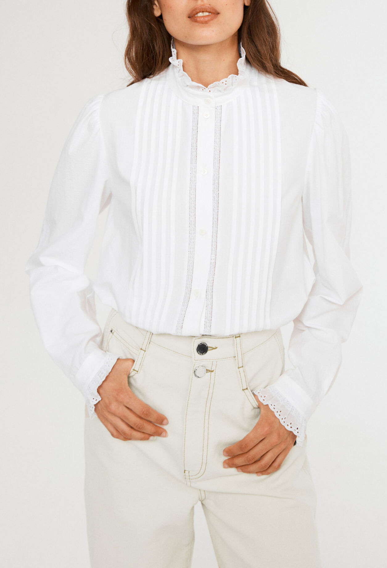 Weiße Bluse aus Baumwolle
