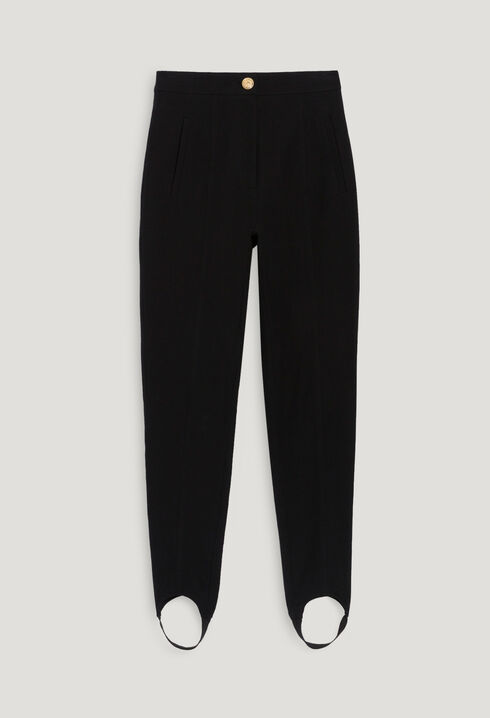 High-rise slim-fit trousers