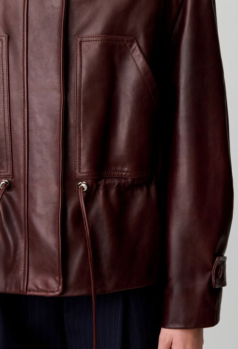 Blouson coupe large cuir