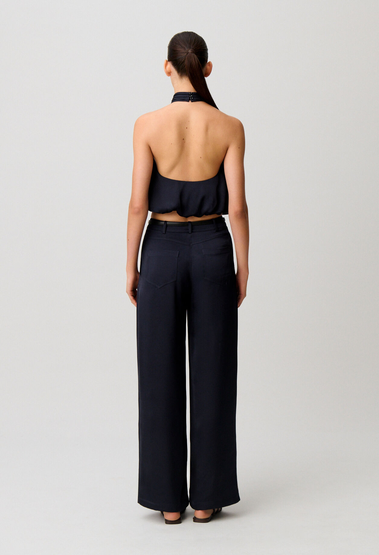 Satin Open-Back Top