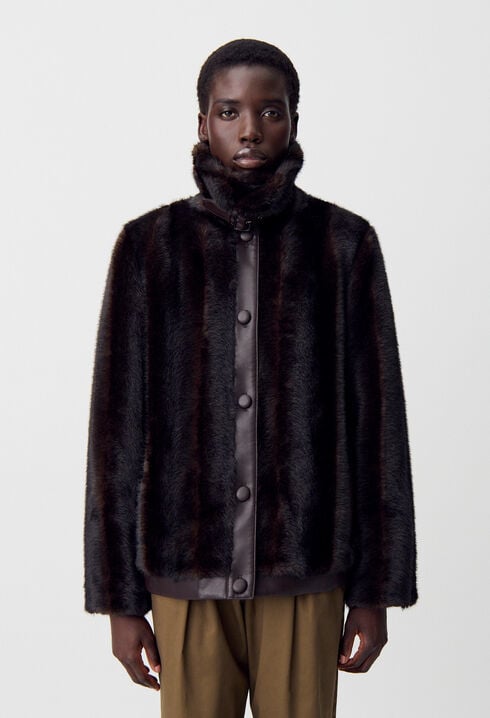 Faux fur coat