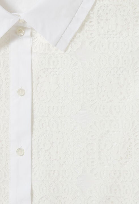 Cropped lace shirt