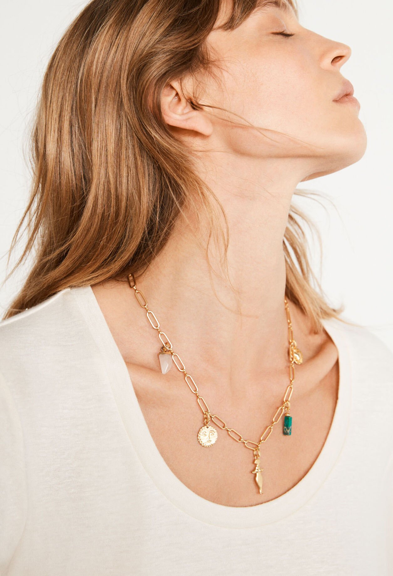 Collier doré à maillons