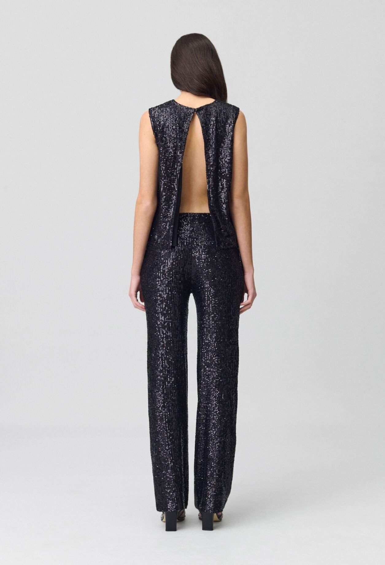 Black sequin top