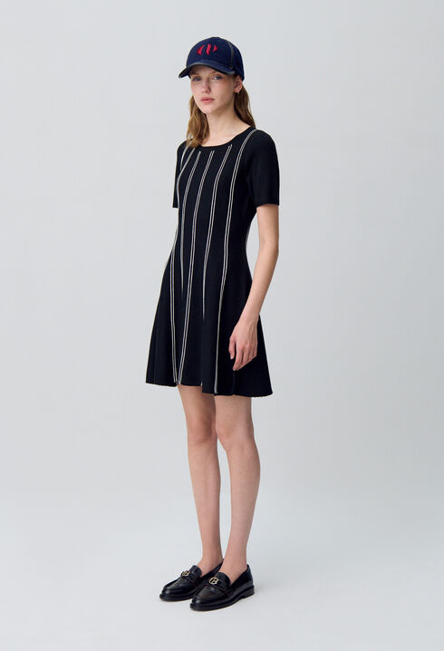 Skater-style short knit dress