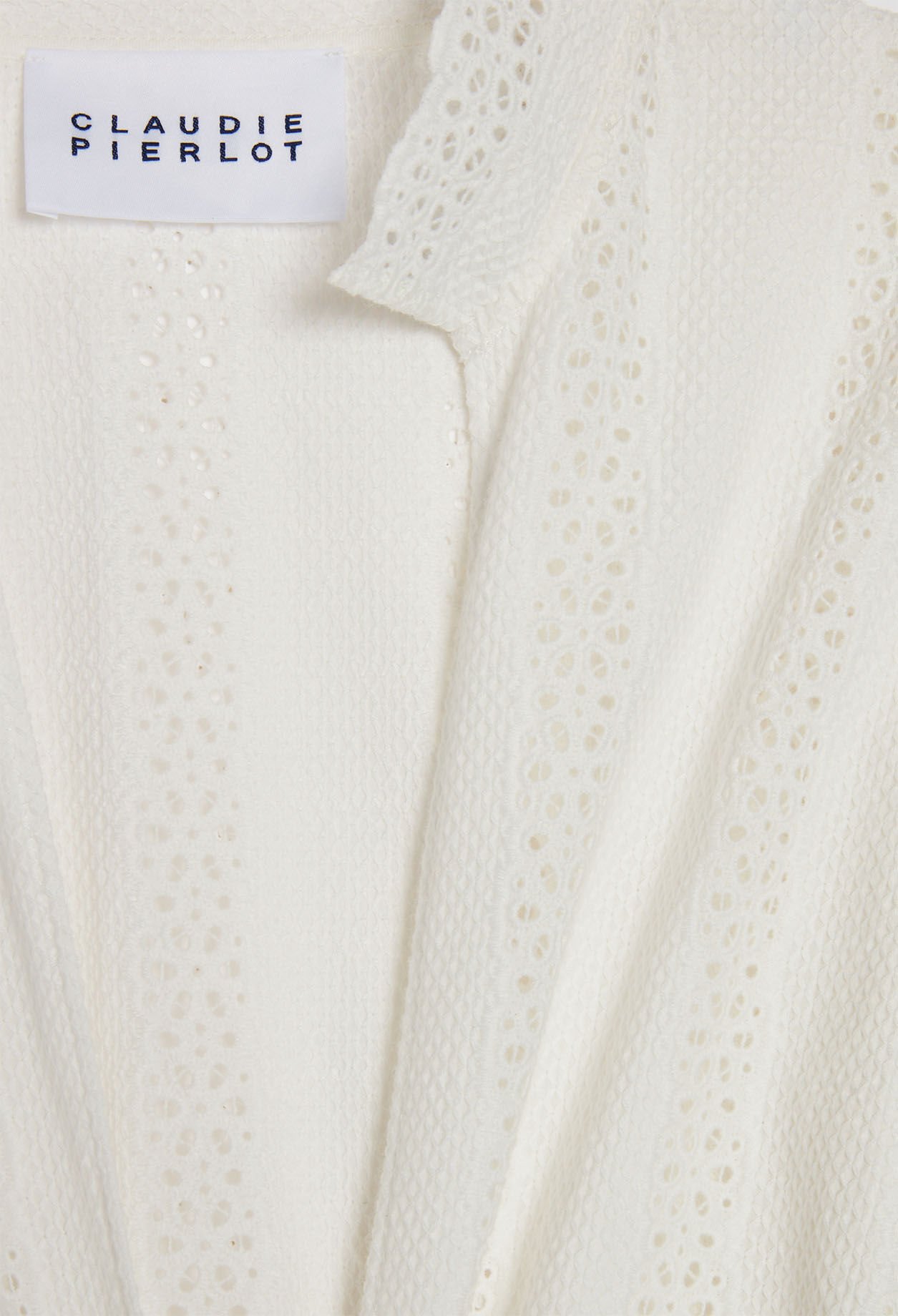 CLAUDIE PIERLOT パリで購入 白 レース　ブラウス 美品 美品CLAUDIE PIERLOT白襟パリで購入アルハンブラカットレース